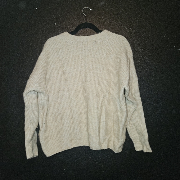 Madewell Cream Ribbed Sweater - Picture 3 of 5